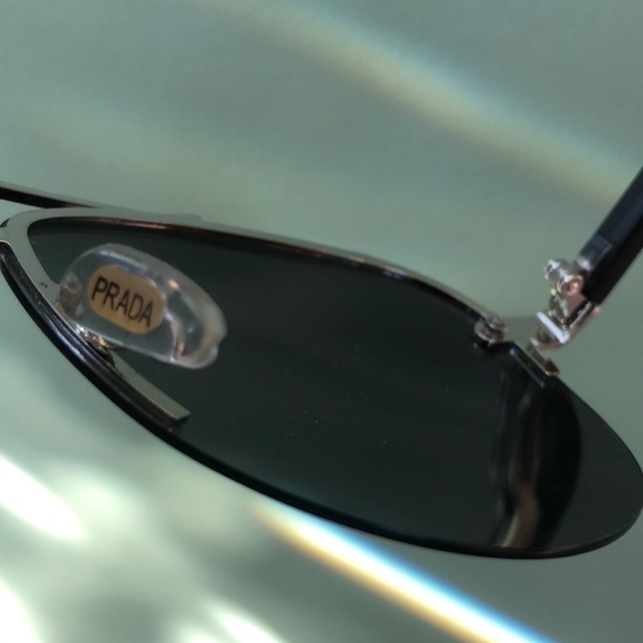 Prada, Women's Grey & Silver Tone No- Rx Sunglasses - Picture 8 of 10